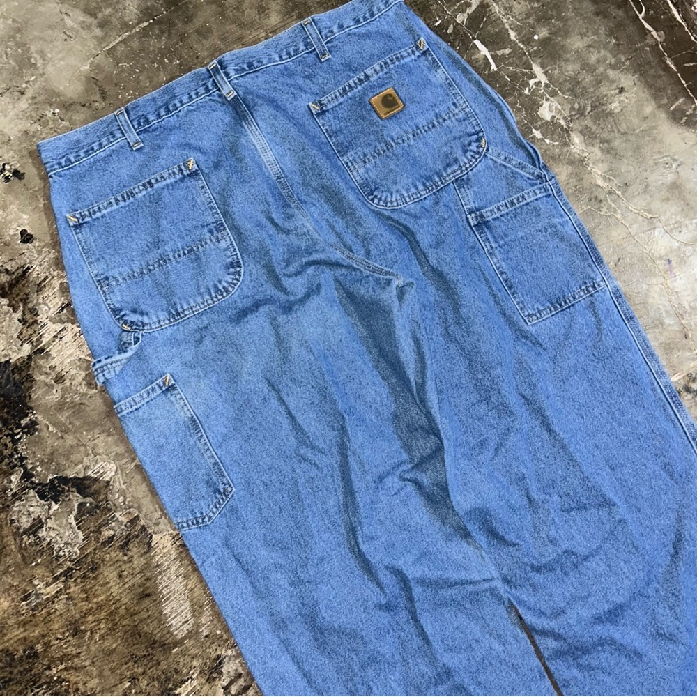40X30 Carhartt blue denim carpenter jeans